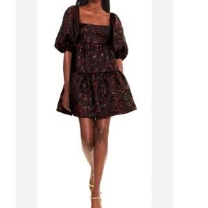 AMANDA UPRICHARD Maisie Mini  Dress In Rosewood In Black Size Small